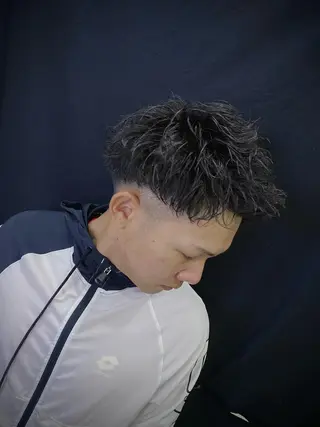 ショート メンズ メンズパーマ/ メッシュ😎タクミのヘアスタイル