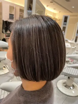 ミディアム カラー FLAPPER所属・ハイトーンカラー /パーマ/亀井のヘアスタイル