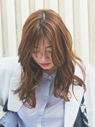 セミロング 米倉 陽菜のヘアスタイル