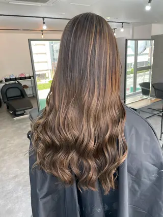 ロング カラー パーマ ヘアアレンジ メンズ キッズ ネイル マツエク・マツパ カラー特化サロン Eir心斎橋のヘアスタイル