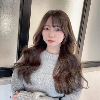 ロング カラー &chaLme   心斎橋所属・emi/髪質改善/ 韓国風/艶カラーのヘアスタイル