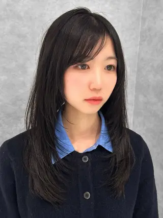 ロング カラー 🥇KEN /レイヤー/艶カラーのヘアスタイル