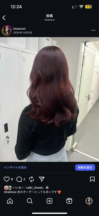 セミロング カラー Lavire所属・レイヤーカット/韓国 /ハイトーン/amiのヘアスタイル