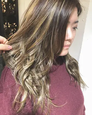 ロング カラー ヘアアレンジ メンズ キッズ ネイル マツエク・マツパ GO TODAY SHAiRE SALON所属・透明感カラー🤎 ゆりのヘアスタイル