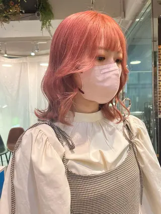 ミディアム カラー 💖デザインカラー/ タダ ハナカ💖のヘアスタイル