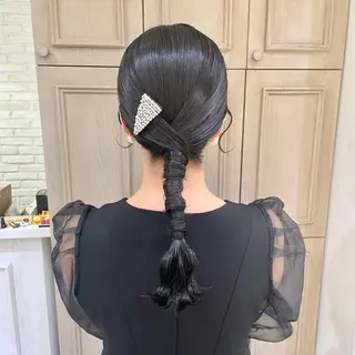 ヘアアレンジ ハイトーンカラー/ 長さだし🐇きょうかのヘアスタイル