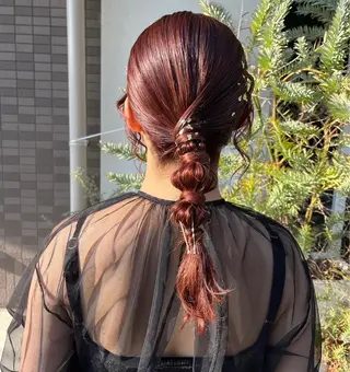 ヘアアレンジ 藤井 美歩/赤髪のヘアスタイル