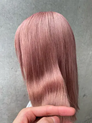 セミロング カラー ダブルカラー ブリーチ/kaitoのヘアスタイル