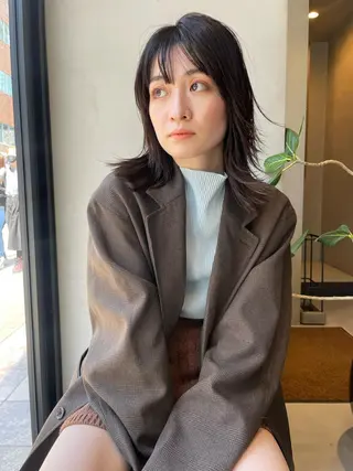 ミディアム 矢場町/栄/上前津/ 佐藤祐希のヘアスタイル