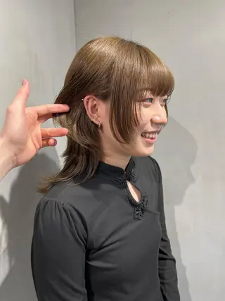 ミディアム 🐺立川のウルフ屋 さん🐺おかみ🐺のヘアスタイル