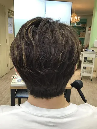 ショート パーマ メンズ 田中 まりなのマツエク・マツパデザイン