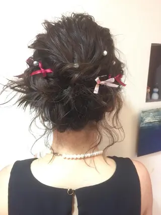 ロング カラー パーマ ヘアアレンジ 可愛いを作る神 ナオヒロのヘアスタイル