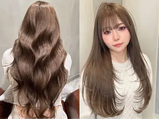 ロング カラー 🥇KEN /レイヤー/艶カラーのヘアスタイル