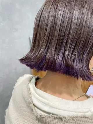 ミディアム カラー 黒岩 梨沙のヘアスタイル