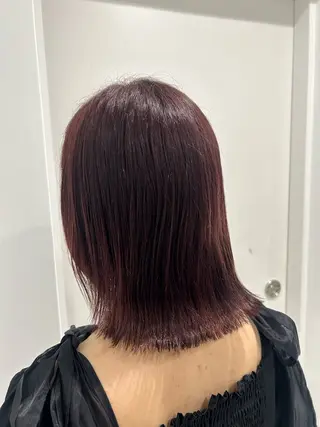 セミロング カラー 愛結 暖色カラー🎀🩰のヘアスタイル