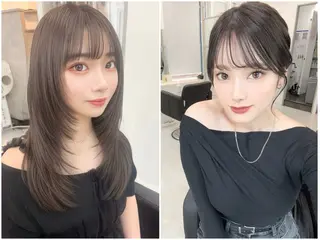 セミロング 髪質改善 カラー専門店のヘアスタイル