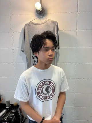 パーマ メンズ 川端 隼平のヘアスタイル