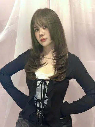 ロング カラー 荒谷 薫のヘアスタイル