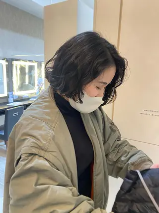 ショート パーマ 透明感カラー/ レイヤーkotonoのヘアスタイル