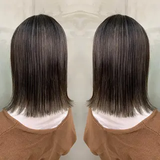 ミディアム カラー レイヤーカット/ 艶カラー/RYOMAのヘアスタイル