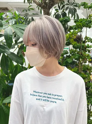 ショート カラー ダメージレスブリーチ /艶髪/横須賀智也のヘアスタイル