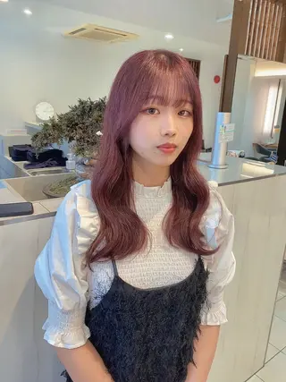 セミロング カラー 山田勇真 ボブ/縮毛矯正/金山のヘアスタイル