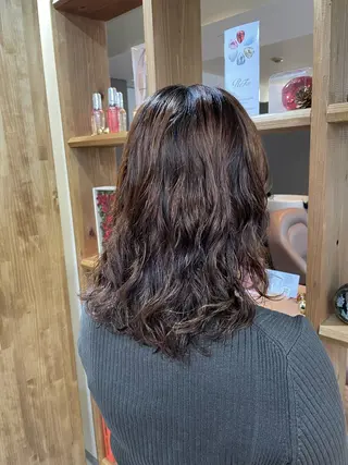 ミディアム 韓国風パーマ/ヘア セット/店長みづきのヘアスタイル