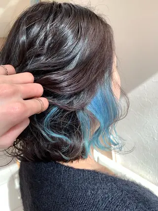 ミディアム カラー 店長ハイトーンカラー 柞山史奈のヘアスタイル