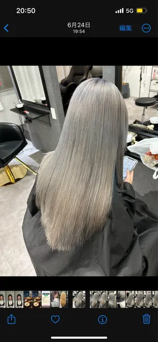 カラー DAO所属・anju/大阪/ ハイトーン/心斎橋のヘアスタイル