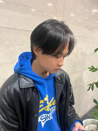 ショート カラー メンズ えんぐちとも／透明感 カラー／博多ボブのヘアスタイル