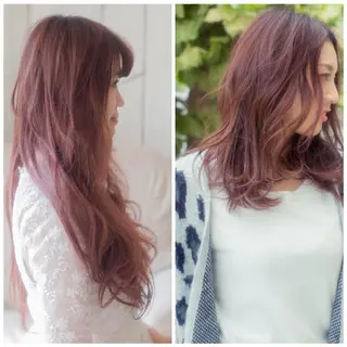 ミディアム カラー ヤナ マネージャーのヘアスタイル