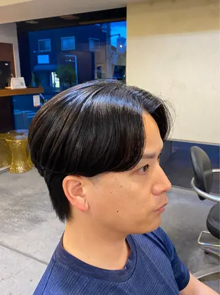 ミディアム パーマ メンズ 谷口 悠生のヘアスタイル