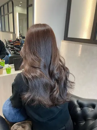 ロング カラー &chaLme   心斎橋所属・emi/髪質改善/ 韓国風/艶カラーのヘアスタイル