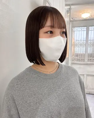 ミディアム MINX青山店所属・結莉/ボブ/ 縮毛矯正のヘアスタイル