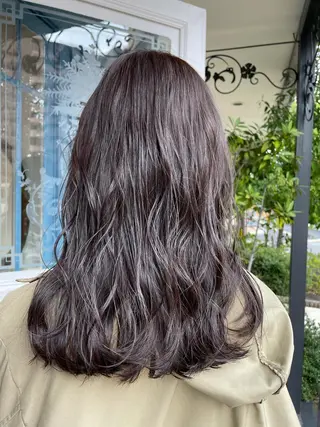 セミロング カラー 渡辺 瑠美のヘアスタイル