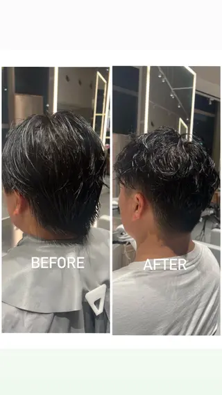 パーマ メンズ kako　ショート ボブのヘアスタイル
