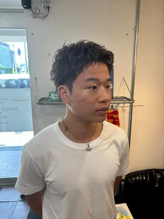 パーマ メンズ 川端 隼平のヘアスタイル