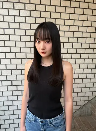セミロング まろやか透明感カラー ♡MANAのヘアスタイル