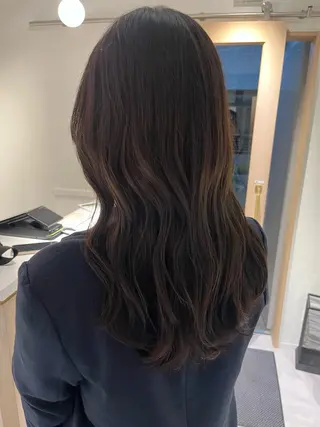 セミロング 頭皮につけないカラー /白髪ぼかし/実加永のヘアスタイル