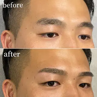 メンズ アイブロウ まつ毛/眉毛/WAX 🌱半個室サロン結のマツエク・マツパデザイン
