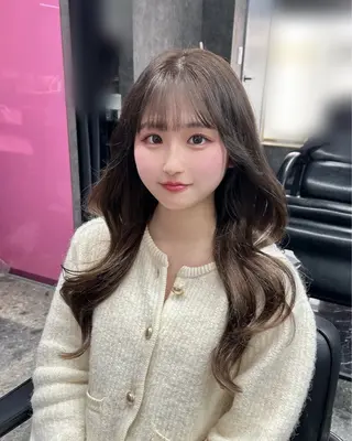 ロング カラー LANDS所属・nanaka 🤍韓国ワンホンヘアのヘアスタイル