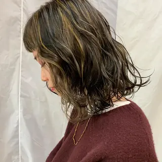 ミディアム カラー パーマ tension 【テンション】のヘアスタイル