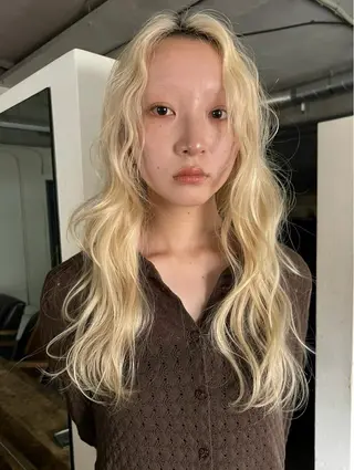 ロング 東のりか/ハイトーン ブリーチカラー/ボブのヘアスタイル