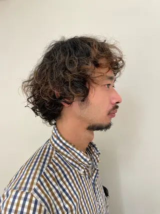 パーマ メンズ ヘッドスパ/カラー 葉月のヘアスタイル