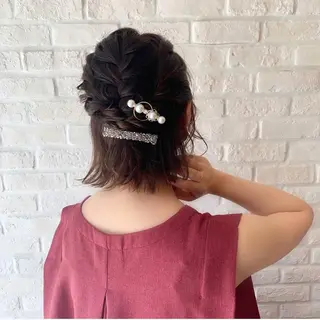 ショート カラー ヘアアレンジ SHANTi 飯塚 ヘアセット/髪質改善のヘアスタイル