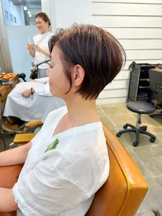 ショート カラー newline銀座所属・銀座ショート/ 大人ショート/金子涼のヘアスタイル