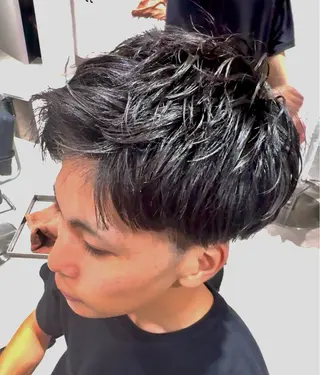 ショート メンズ 👑駅近メンズサロン パーマ特化北千住👑のヘアスタイル