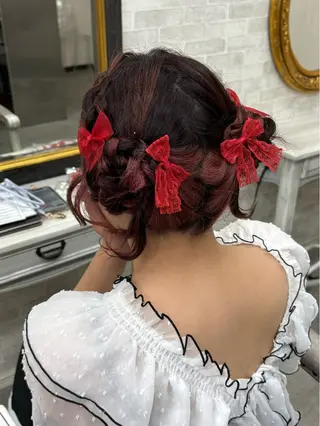 ヘアアレンジ ヘアセット☆ 髪質改善カラー☆まいのヘアスタイル