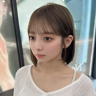 ミディアム カラー 美髪縮毛矯正🫧 艶カラー/スズカのヘアスタイル