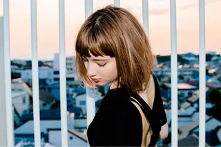 ミディアム パーマ/レイヤー 岩山丈一郎のヘアスタイル